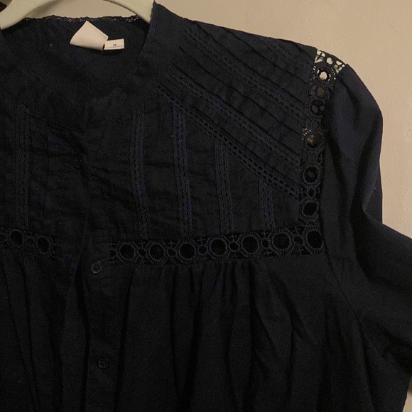 Navy long sleeve blouse - Picture 4 of 4